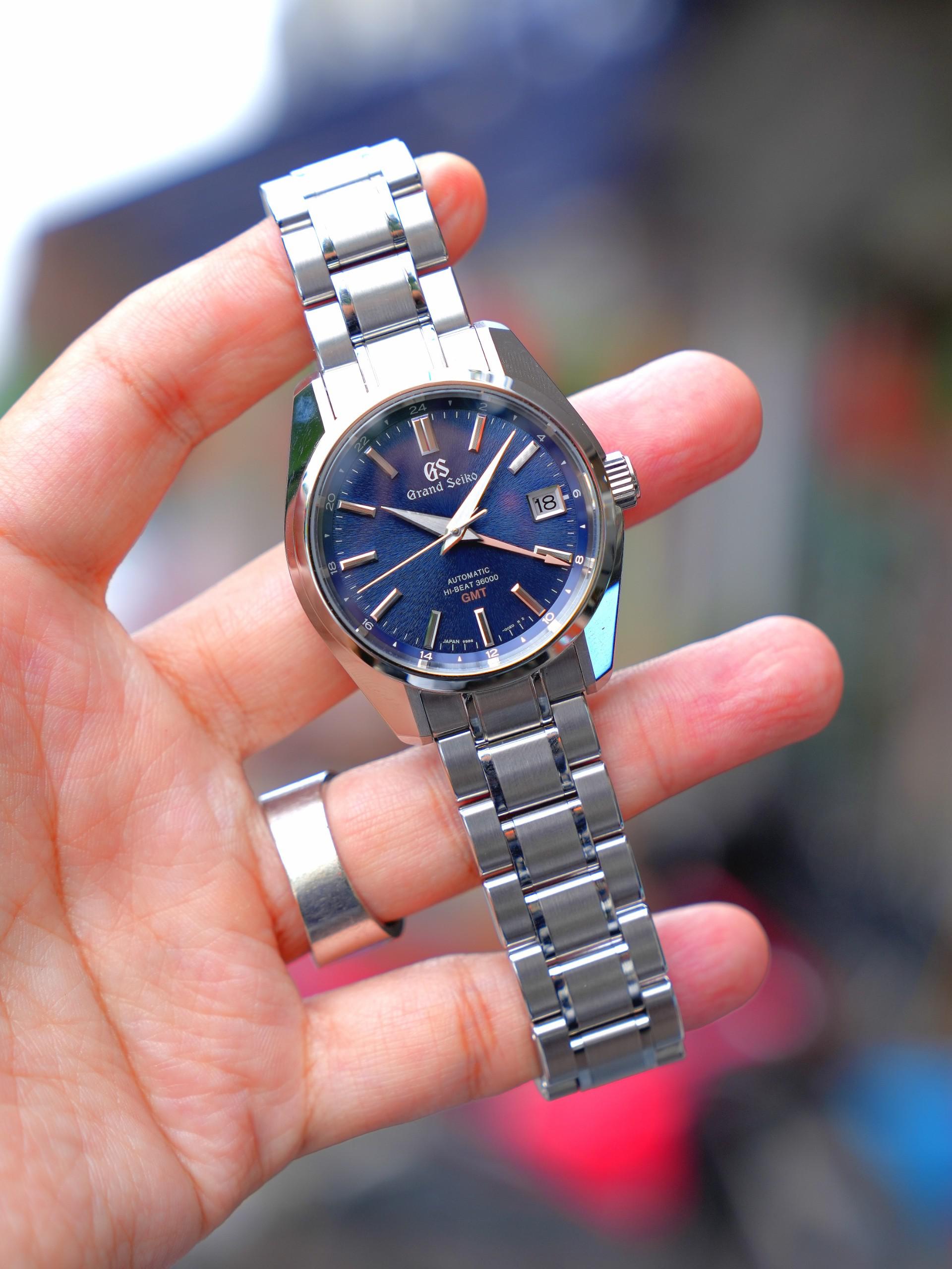 Grand Seiko Hi Beat GMT Iwate Blue Boutique Limited Edition 40mm SBGJ235G  (Pre-Owned)